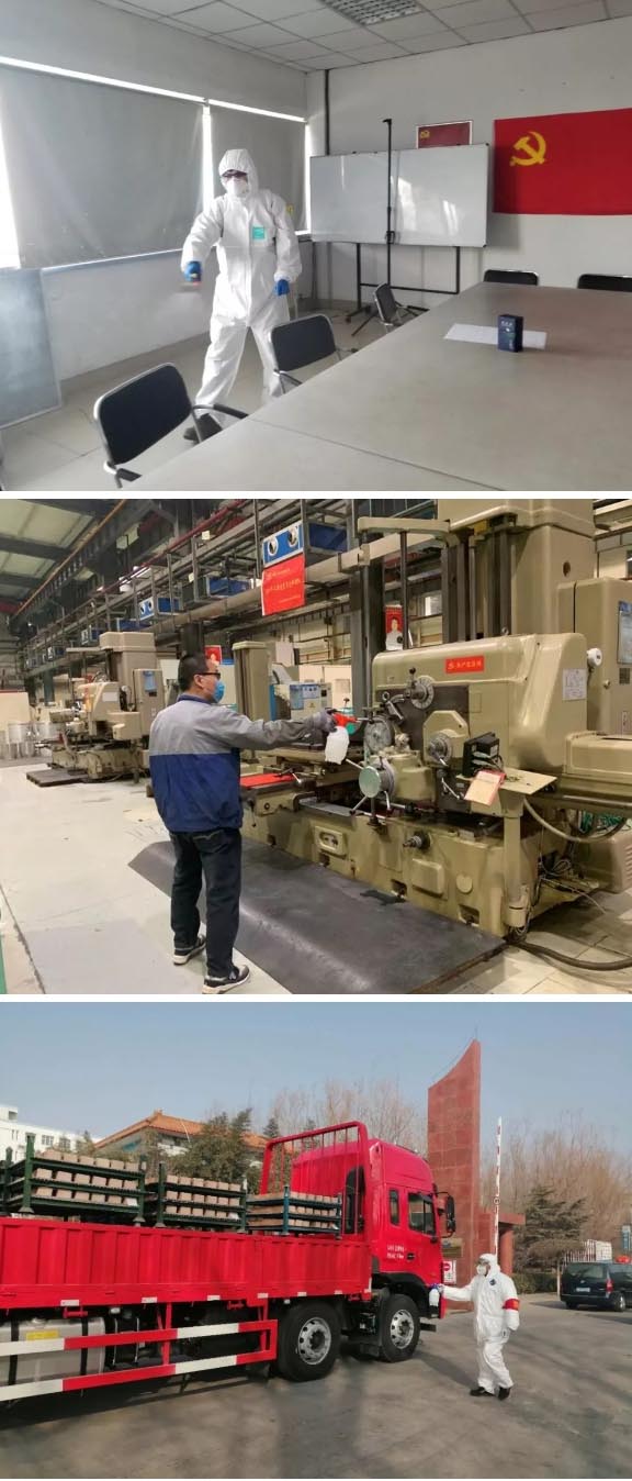 公共區(qū)域、生產(chǎn)車間：消毒、消毒、消毒